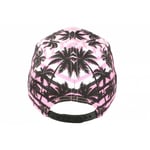 Casquette Enfant Rose et Noire Motifs Cocotiers Baseball NY Maldyv 7 a 12 ans-T