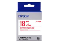 Epson Labelworks Lk-5Wrn - Rødt På Hvitt - Rull (1,8 Cm X 9 M) 1 Kassett(Er) Merketape - For Labelworks Lw-1000, 400, 600, 700, 900, K400, Z5000, Z5010, Z700, Z710, Z900