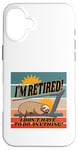 iPhone 16 Plus Sloth treadmill relaxed eyes closed humorous retirement lazy Case