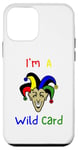 Coque pour iPhone 12 mini Joker - Wild Card - Expression drôle - Visage de clown - Coloré