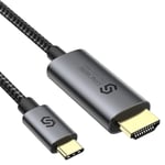 Câble Hdmi 4K 1,8M, Haute Performance 18 Gbps Avec Ethernet, 4K@60Hz Par Ethernet En Nylon Tressé Supporte 3D/ Retour Audio