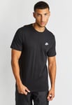 Nike Sportswear Club Mens T Shirt in Black Jersey - Size Large