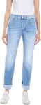 REPLAY Women's WB461 Maijke Straight 573 Online Jeans, Light Blue 010, 27W / 30L