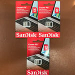 Sandisk 16/32/64 Gb Cruzer Fit Cz33 Usb 2.0/3.0 Flash Stick Mini Pen Drive