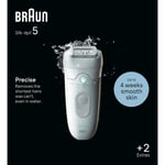 Braun Silk-épil 5 Epilator för enkel hårborttagning, 5-011, Vit/Grå