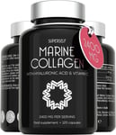 Marine Collagen Supplement 2400mg - 120 Tablets with Hyaluronic Acid & Vitamin C