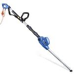 Hyundai Long Reach Corded Electric Pole Hedge Trimmer Pruner - 550W 450mm - 2.52m Reach - Lightweight with 10m Power Cord - 3 Year Warranty