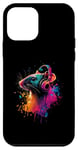 iPhone 12 mini Colorful Artistic House Rat Mouse Music Headphones Rat Case