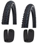 2 däck + 2 slangar Schwalbe Nobby Nic och Rocket Ron 29 x 2,25" med Presta Ventil