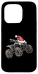 Coque pour iPhone 15 Pro Atv Quad Chapeau de Noël 4 roues