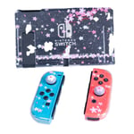 För Nintendo Switch Skyddsskal TPU Soft Cover Glitter NS Pink Girl Cherry Blossom Theme Cherry blossom protective shell