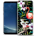 Caseink - Coque Housse Etui pour Samsung Galaxy S8 (G950) [Crystal Gel Motif HD Collection Watercolor Design Tropical Flamingo - Souple - Ultra Fin - Imprimé en France]