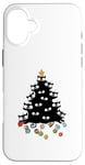 Coque pour iPhone 16 Plus Arbre à chat pour chats de Noël