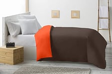 Miracle Home Reversible Duvet Cover Chocolate Orange 245 x 240 cm