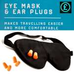 Pound extras Eye Mask and Ear Plugs Set - Sleep set - shift work sleeping - rest