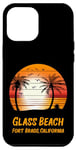 Coque pour iPhone 12 Pro Max Verre Beach Fort Bragg California Vintage Sunset Retro Sun