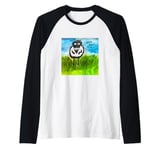 Whimsy in the Field, Funny, eccentric, fanciful Raglan Baseball Tee