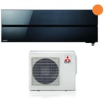 mitsubishi electric inverter air conditioner series kirigamine style 9000 btu msz-ln25vgb onyx black r-32 wi-fi integrated class a+++ black