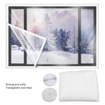 Indoor Window Insulation Film Back Adhesive Hook Loop Fasteners Reusable Cut XAT