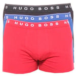 Hugo Boss Men's 3-Pack Stretch Cotton Regular Fit Trunks, New Red/Blue/Black, XXL (Pack of 3)