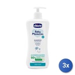 3X Shampoo Chicco 10585 Moments Pour Bébé