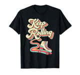 Cool Roller Skating Skate Girl 1970S Retro T-Shirt