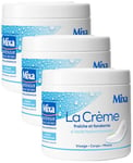 Mixa Intensif Peaux Sèches - La Crème Fraîche et Fondante à l’Acide Hyaluronique Pur - Multi Usages Visage, Corps, Mains, Pieds - Hydratation 24h - Pénétration rapide - Hypoallergénique - Pot 400ml​