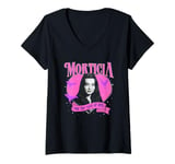 Womens The Addams Family Valentine's Day Morticia Love Of Goth V-Neck T-Shirt