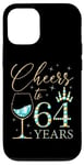 Coque pour iPhone 12/12 Pro Félicitations aux femmes de 64 ans, 64e anniversaire de la Reine des femmes