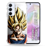 Cokitec Coque Renforcée pour Samsung Galaxy A35 5G Manga Dragon Ball Sangoku Portrait