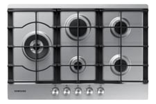 Samsung 5 Burner Gas Hob NA75D3030AS/EU with Cast Iron Grates, Stainless Steel