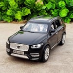 1:32 VOLVO XC90 SUV Leksaksbil i Metall med Ljud och Ljus - Samlarmodell - Barnpresent Black