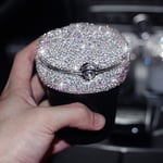 BECCYYLY Cendrier de Voiture Cristal Strass cendrier de Voiture Porte-gobelet Portable métal LED Diamant cendrier de Voiture