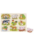 Goki Stud Puzzle Farm Animals with Sound Trä