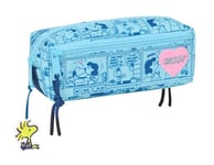 SNOOPY LOVE - Trousse triple petite, trousse pour enfant, idéale pour les enfants d'âge scolaire, confortable et polyvalente, qualité et résistance, 22 x 6 x 8,5 cm, bleu clair, M, Décontracté