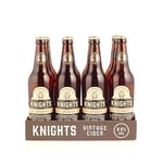 Knights Vintage - 8.4% Medium Dry Vintage Apple Cider, Gluten-Free and Vegan Friendly, No Artificial Colourings, Flavourings or Sweeteners, 12 x 500ml Glass Bottles