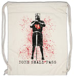 None Shall Pass Drawstring Bag Monty Fun Black Python Knight And The Holy Grail