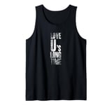 LOVE U's LONG TIME - Colchester Life Long Fan Funny Graphic Tank Top