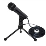 Qiandeng Microphone d'enregistrement de studio, microphone à condensateur professionnel de 3,5 mm, microphone d'enregistrement avec support de micro pour karaoké, MSN, Facebook, Skype en ligne Chat, J