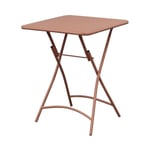 Table de jardin pliable en métal terracotta - BACA