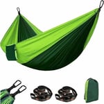 Hamac Portable Ultra Léger en Nylon Imperméable, 1-2 Personnes Charge 300KG Max (270 140cm) pour Jardin Voyager, Camping et Randonnée,de Debuns