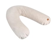 BÉABA, Big Flopsy, Coussin Allaitement/Grossesse, Oreiller Maternité, Multifonctions, Convient pour Dormir/Allaiter, Soutien, Hypoallergénique, Détente, Confort Optimal, Nuit Apaisée,Lin,Oekotex,Beige