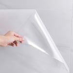 Papier peint autocollant transparent, 40 x 300 cm, feuille de plastique transparente, imperméable et résistant à l'huile, film de protection pour carrelage de cuisine, protecteur mural