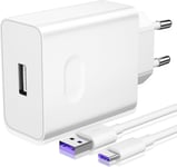 40w Supercharge Chargeur Rapide Pour Huawei Honor 90 Lite Magic6 Lite 200 Lite, 40w Supercharge Chargeur Rapide Avec Câble Usb C 5a 1m Pour Honor 90 70 Lite X8b Pour Honor Magic6 Lite Pro Magic5 Lite