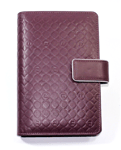 Agenda Organisateur en Cuir Bordeaux Anneaux Slim Lacet Weekly Agenda 13 X 20 CM