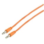 1m Orange 3.5mm Stereo Jack Plug - Plug Aux Cable for MP3 Player Car iPhone iPod