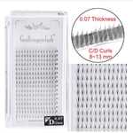 0.07 Thickness True Mink Strip Eyelashes Individual Lashes Natur D 11mm