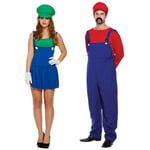 Adults Mario Fancy Dress Costume Mens Womens Plumber Outfit World Book Week