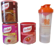 SLIMFAST KIT  - Chocolate, Raspberry/white Choc, Strawberry & Shaker