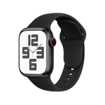 SRena Bracelet SBC1 pour bracelet apple watch se ultra 2 series 10 9 8 7 6 5 4 3 2 1 49mm 46mm 45mm 44mm 42mm 41mm 40mm 38mm cuir sport montre silicone en couleur Noir